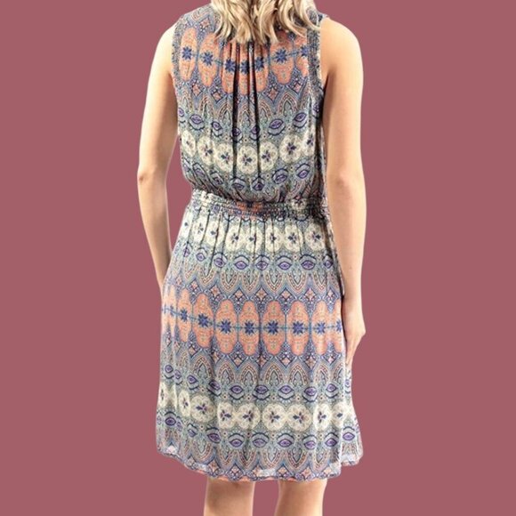 Lucky Brand Stained Glass Dress  Sleeveless Multicolor Size 2X - Picture 2 of 12